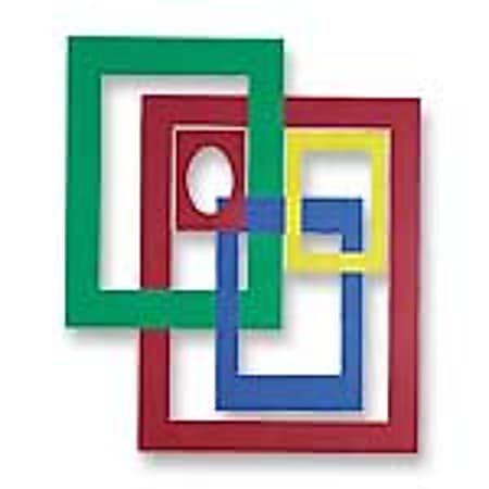 Pacon® 100% Recycled Precut Mat Frames, Assorted Colors, Carton Of 60