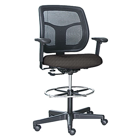 Raynor® Eurotech Apollo VDFT9800 Drafting Stool, 46 1/2"H x 26"W x 24 4/5"D, Perfection Gray Fabric