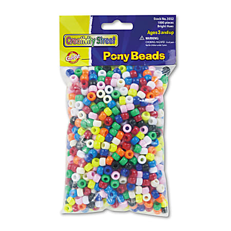 Chenille Kraft Pony Beads, 6 mm x 9