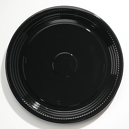 WNA Caterline® Casuals™ Thermoformed Platters, 16" Diameter, Black, Pack Of 25 Platters