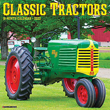 Willow Creek Press Hobbies Monthly Wall Calendar, 12" x 12", Classic Tractors, January To December 2022