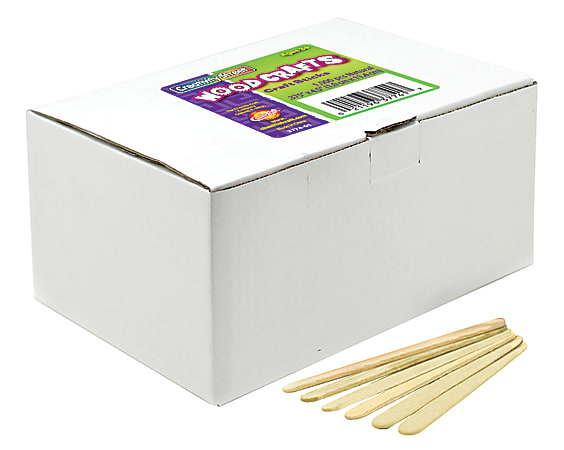 Colored Wood Craft Sticks Jumbo, 500/Box
