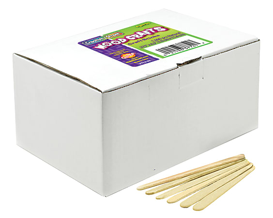 Creativity Street Wood Crafts Economy Craft Sticks 4 12 x 38 Natural Box of  1000 - Office Depot