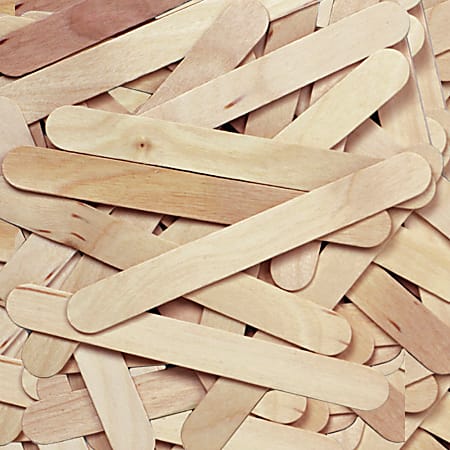 Creativity Street Wood Crafts Jumbo Craft Sticks 6 x 34 x 2mm Natural Box  Of 500 - Office Depot