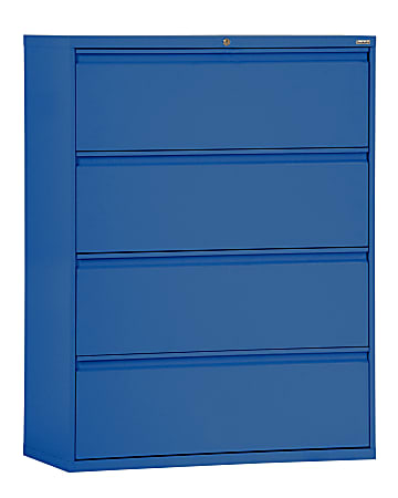 Sandusky® 800 30"W x 19-1/4"D Lateral 4-Drawer File Cabinet, Blue