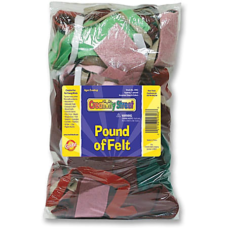 Chenille Kraft Pound Of Felt, Assorted Colors And Sizes