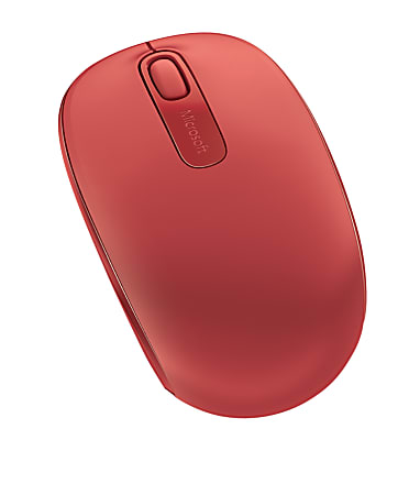 Microsoft® 1850 Wireless Mobile Mouse, Flame Red
