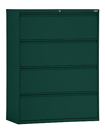 Sandusky® 800 30"W x 19-1/4"D Lateral 4-Drawer File Cabinet, Forest Green
