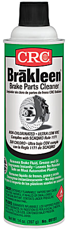 CRC Brakleen® Non-Chlorinated Very Low VOC Brake Parts Cleaner, 14 Oz Can, Case Of 12