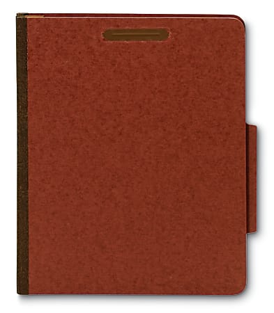 [IN]PLACE® Classification Folders, Letter, 2 Dividers, 30% Recycled,  Earth Red, Box Of 10 Folders