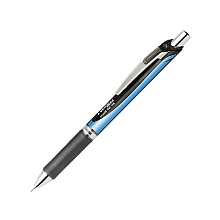Pentel® EnerGel™ Deluxe RTX Retractable Liquid Gel Pen, Fine Point, 0.5 mm, 54% Recycled, Blue Barrel, Black Ink