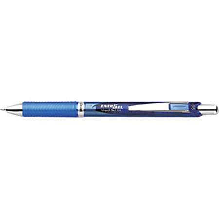 Pentel EnerGel Deluxe RTX Retractable Liquid Gel Pen Fine Point 0.5 mm 54percent Recycled Blue