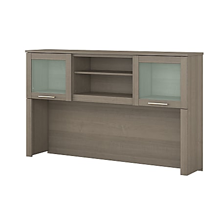 Bush Furniture Somerset Hutch for L Shaped Desk, 60"W, Ash Gray, Standard Delivery