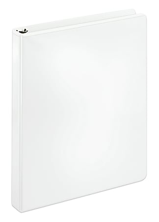 Office Depot® Brand Durable View 3-Ring Binder, 1" Round Rings, 49% Recycled, White