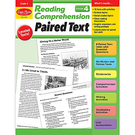 Evan-Moor Educational Publishers Reading Comprehension: Paired Text, Grade 4