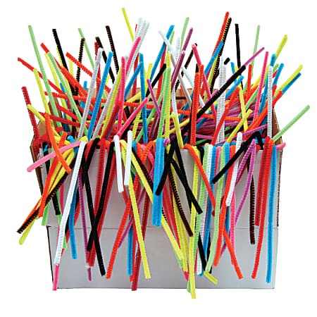 Creativity Street Chenille Jumbo Stems, 6mm x 12", Assorted Colors, Pack Of 1,000