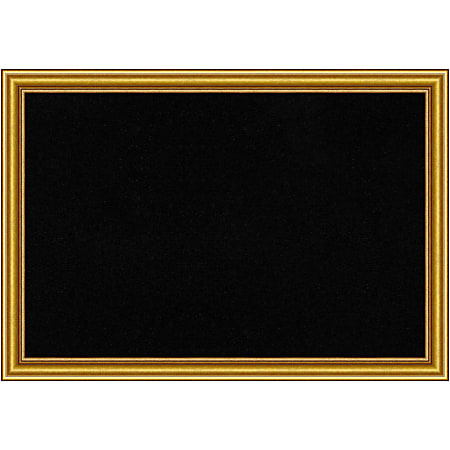 Amanti Art Rectangular Non-Magnetic Cork Bulletin Board, Black,