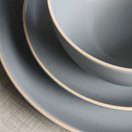 Gibson Home Rockaway 12 Piece Dinnerware Set Gray Office Depot