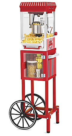 Nostalgia Electrics KPM200CART Vintage Popcorn Cart, Red
