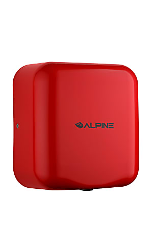 Alpine Hemlock Commercial Automatic High-Speed Electric Hand Dryer, Red