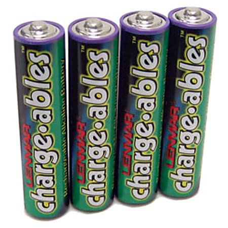 Lenmar® Chargeables Rechargeable Alkaline AAA Batteries, 1.5V 650mAh, Pack Of 4