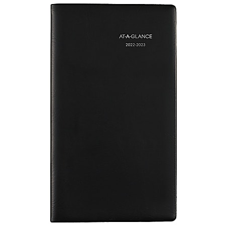 AT-A-GLANCE® DayMinder Weekly Academic Planner, 3-1/2" x 6", Black, July 2022 to June 2023, AY4800