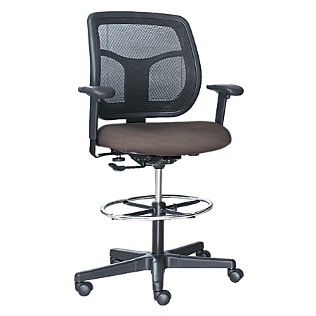 Raynor® Eurotech Apollo VDFT9800 Drafting Stool, 46 1/2"H x 26"W x 24 4/5"D, Taupe Insight Fossiil Fabric