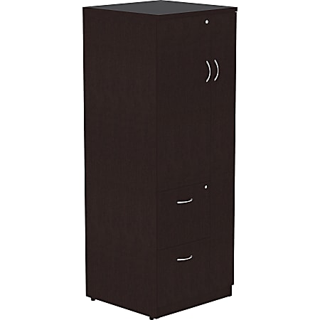 Lorell® Essentials 66" Tall Storage Cabinet, Espresso