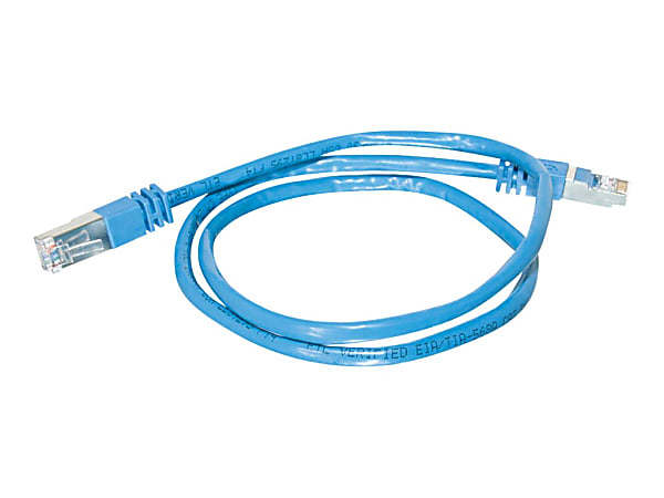 C2G 10ft Cat5e Snagless Shielded (STP) Ethernet Cable - Cat5e Network Patch Cable - PoE - Blue - Patch cable - 27256