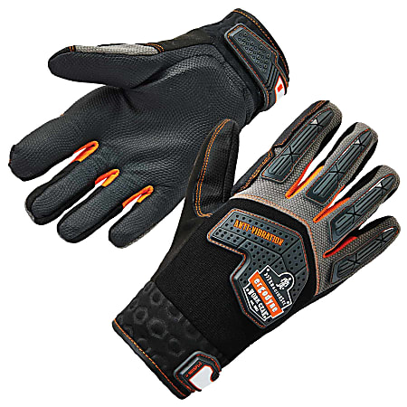 Ergodyne ProFlex 9015F(x) Certified Anti-Vibration Gloves With DIR Protection, Medium, Black