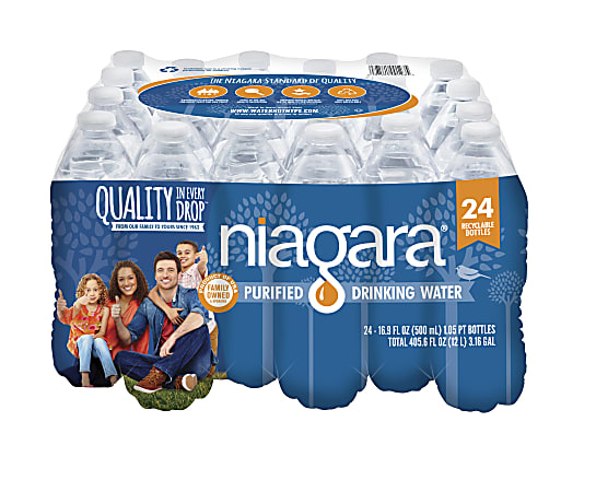 Niagara Purified Water, 16.9-oz Bottle, Bulk Buy 19 Pallets