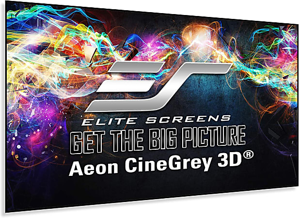 Elite Screens Aeon - 120-inch Diagonal 16:9, 8K 4K Ultra HD Ready Ceiling Light Rejecting, CineGrey 3D Projection Material, AR120DHD3