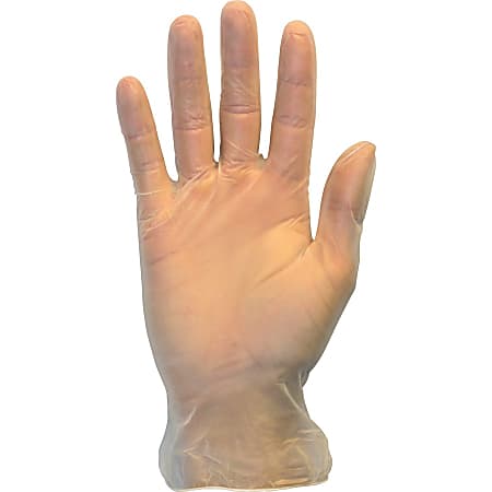 Safety Zone Powder Free Clear Vinyl Gloves - Large Size - Clear - Latex-free, DEHP-free, DINP-free, PFAS-free, Comfortable, Silicone-free - For Janitorial Use, Cosmetics, Painting, Cleaning, General Purpose, Pet Care - 100 / Box - 9.25