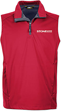 Custom Core 365 Men's 3-Layer Knit Shell Quarter-Zip Vest