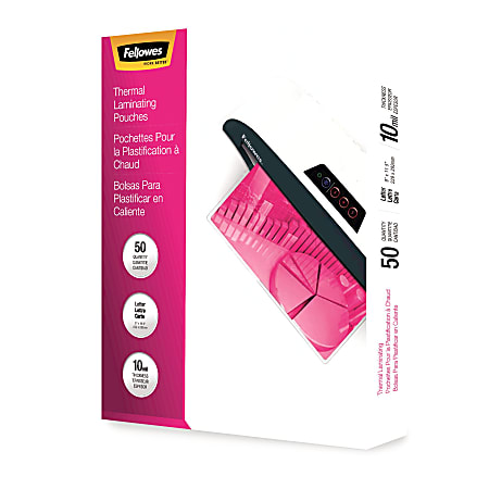 Fellowes® Thermal Laminating Pouches, Glossy, 9" x