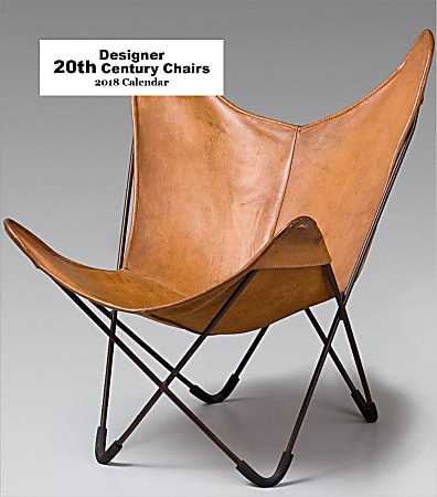 Retrospect Monthly Desk Calendar, 6 1/4" x 5 1/4", FSC® Certified, Designer 20th Century Chairs, January To December 2018