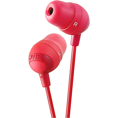 JVC Marshmallow HA-FX32 Earphone - Stereo - Red - Mini-phone - Wired - Gold Plated Connector - Earbud - Binaural - In-ear - 3.94 ft Cable