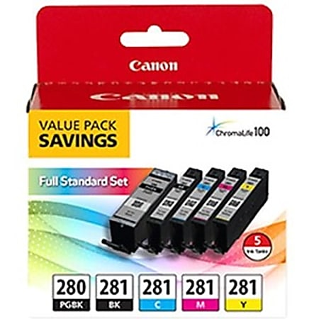 Canon PGI-280/CLI-281 Pigment Black, Black, Cyan, Yellow, Magenta