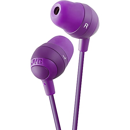 JVC Marshmallow HA-FX32 Earphone - Stereo - Violet - Mini-phone - Wired - Gold Plated Connector - Earbud - Binaural - In-ear - 3.94 ft Cable
