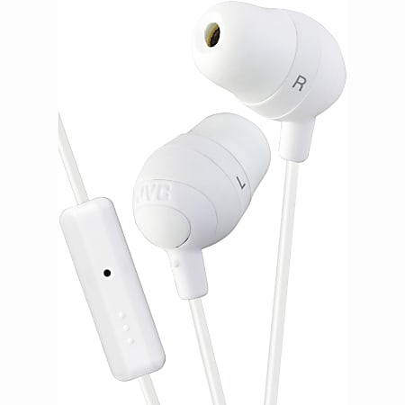 JVC Marshmallow HA-FR37-W Earset - Stereo - Wired - 16 Ohm - 8 Hz - 20 kHz - Earbud - Binaural - In-ear - 3.94 ft Cable - White