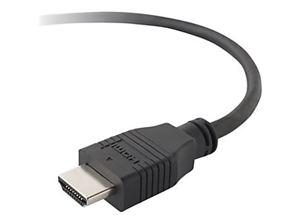 Belkin HDMI Cable, M/M - 4 ft HDMI A/V Cable for Audio/Video Device, TV - First End: 1 x 19-pin HDMI Type A Digital Audio/Video - Male - Second End: 1 x 19-pin HDMI Type A Digital Audio/Video - Male
