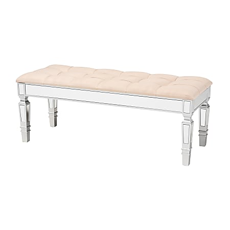 Baxton Studio Hedia Contemporary Glam Accent Bench, 18-1/2”H