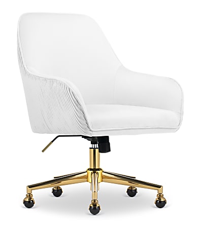 Serta® Chloe Ergonomic Fabric Mid-Back Home Office Chair, Off-White