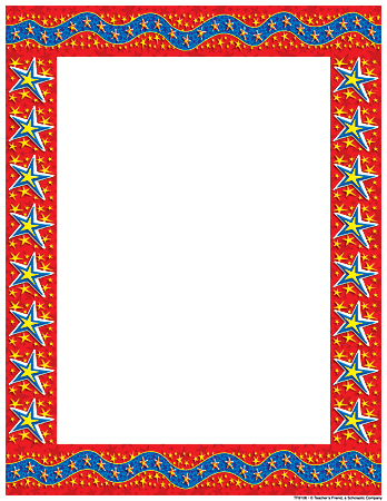 Scholastic Teacher's Friend Printer Paper, Letter Paper Size, Red, White And Blue!, 50 Sheets