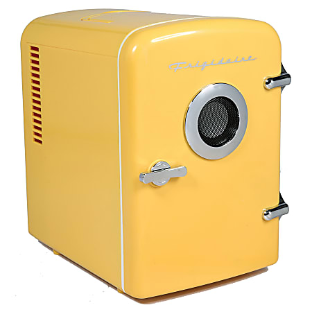 Frigidaire® 6-Can 0.5-cu. ft. Retro Portable Beverage Refrigerator with Bluetooth® Speaker, Yellow