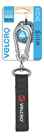 VELCRO® Brand Small Easy Hang Strap, 16" x 1", Black