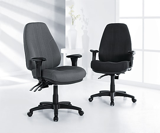Raynor Miranda Multifunction High Back Chair PewterBlack