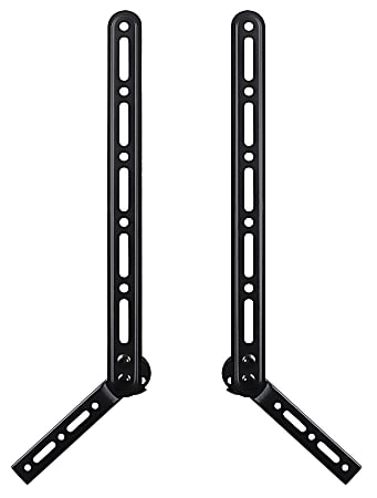 Mount-It! MI-SB41 Sound Bar Wall Mounting Bracket, 20"H x 1-7/16"W x 1/2"D, Black