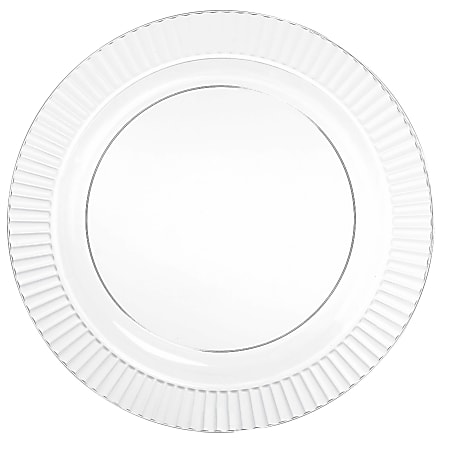 Amscan Clear Plastic Plates, 10-1/4", Pack Of 16