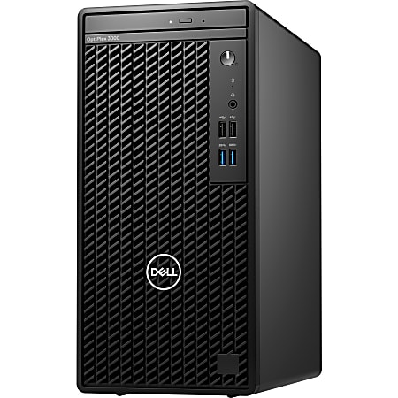 Dell OptiPlex 3000 Desktop Computer - Intel Core i5 i5-12500 Hexa-core (6 Core) 3 GHz - 16 GB RAM DDR4 SDRAM - 512 GB M.2 PCI Express NVMe 3.0 x4 SSD - Tower - Black - Windows 10 Pro - Intel DDR4 SDRAM - DVD-Writer - 180 W
